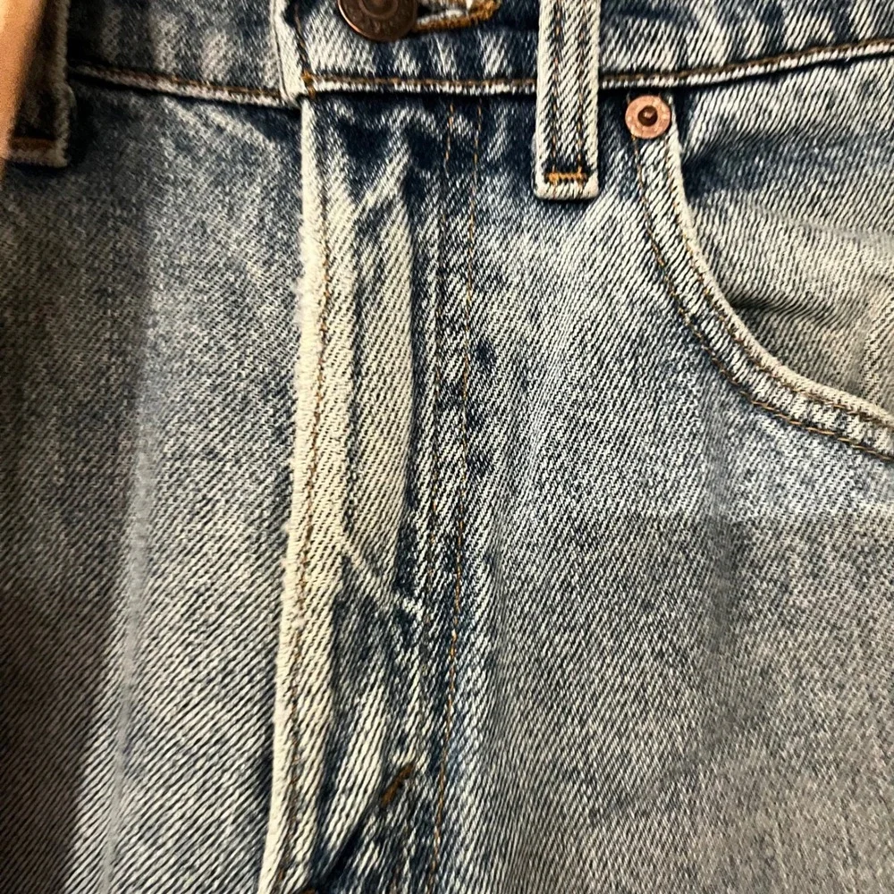 1995 Levis 555 Relaxed Fit Straight Leg Jeans Light Wash Made in USA 31x30